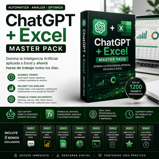 🤖 ChatGPT + Excel Master Pack